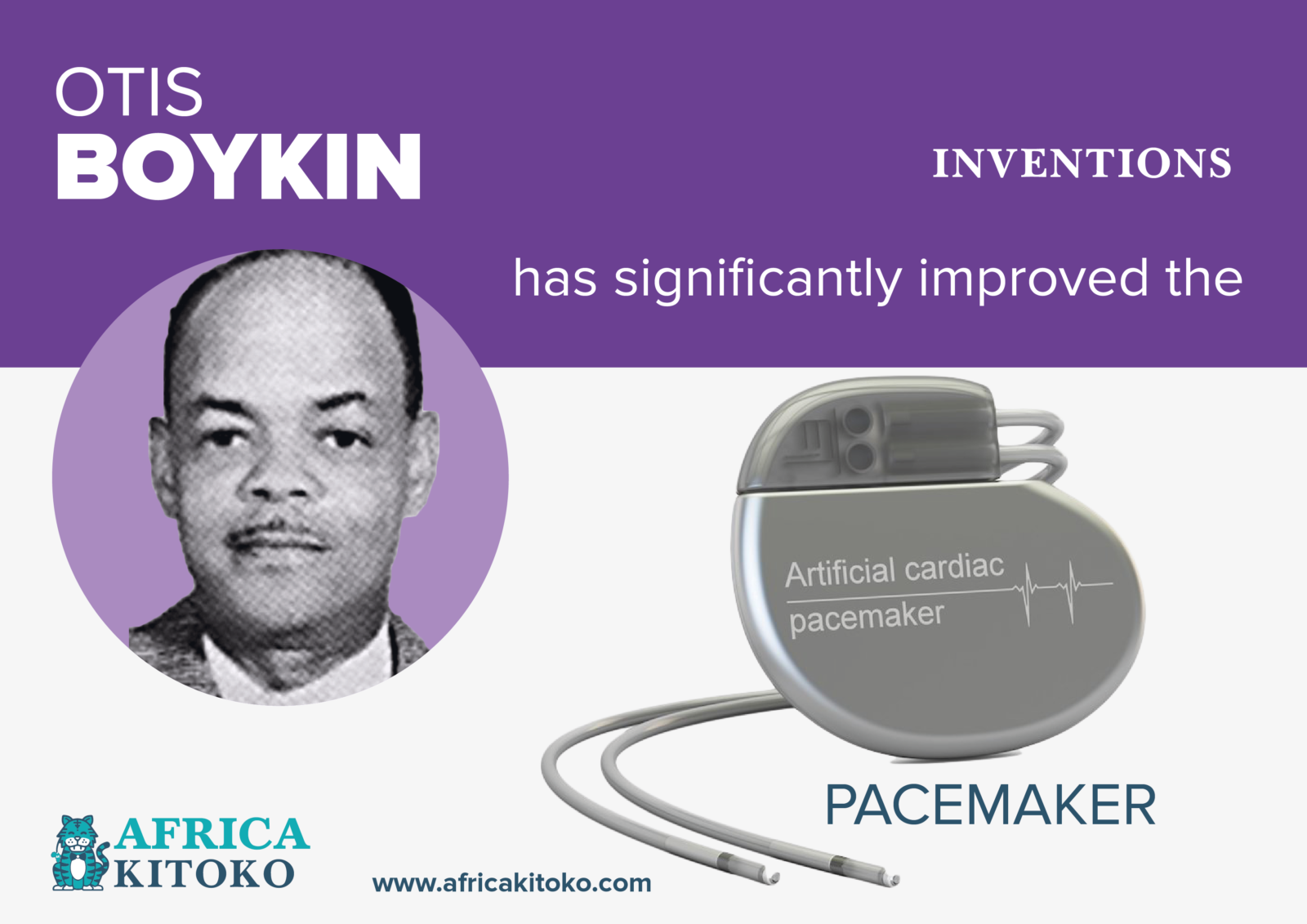 Otis Boykin played a role in the creation of the Pacemaker AFRICA KITOKO