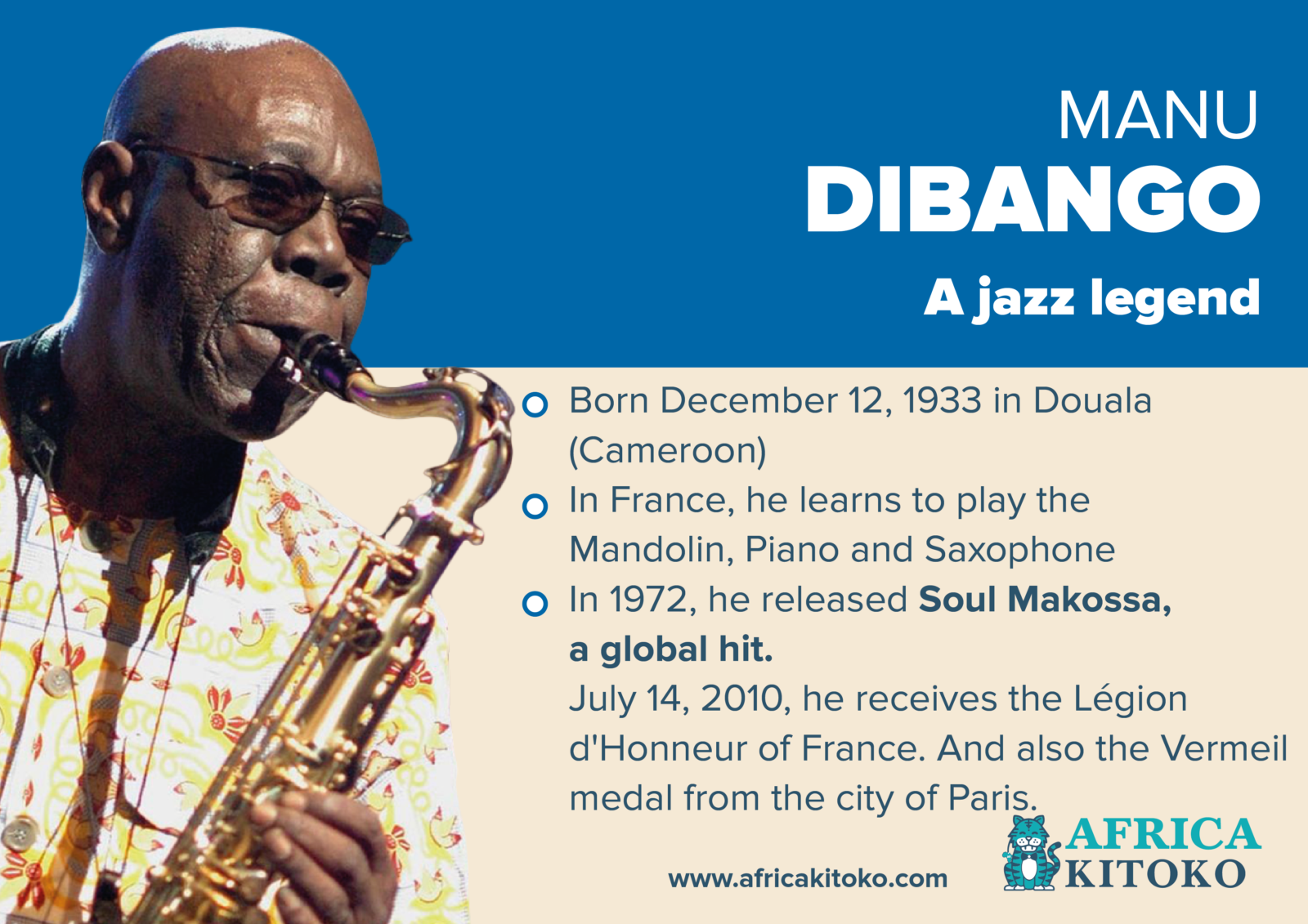 Manu Dibango, A Jazz Legend. – AFRICA KITOKO